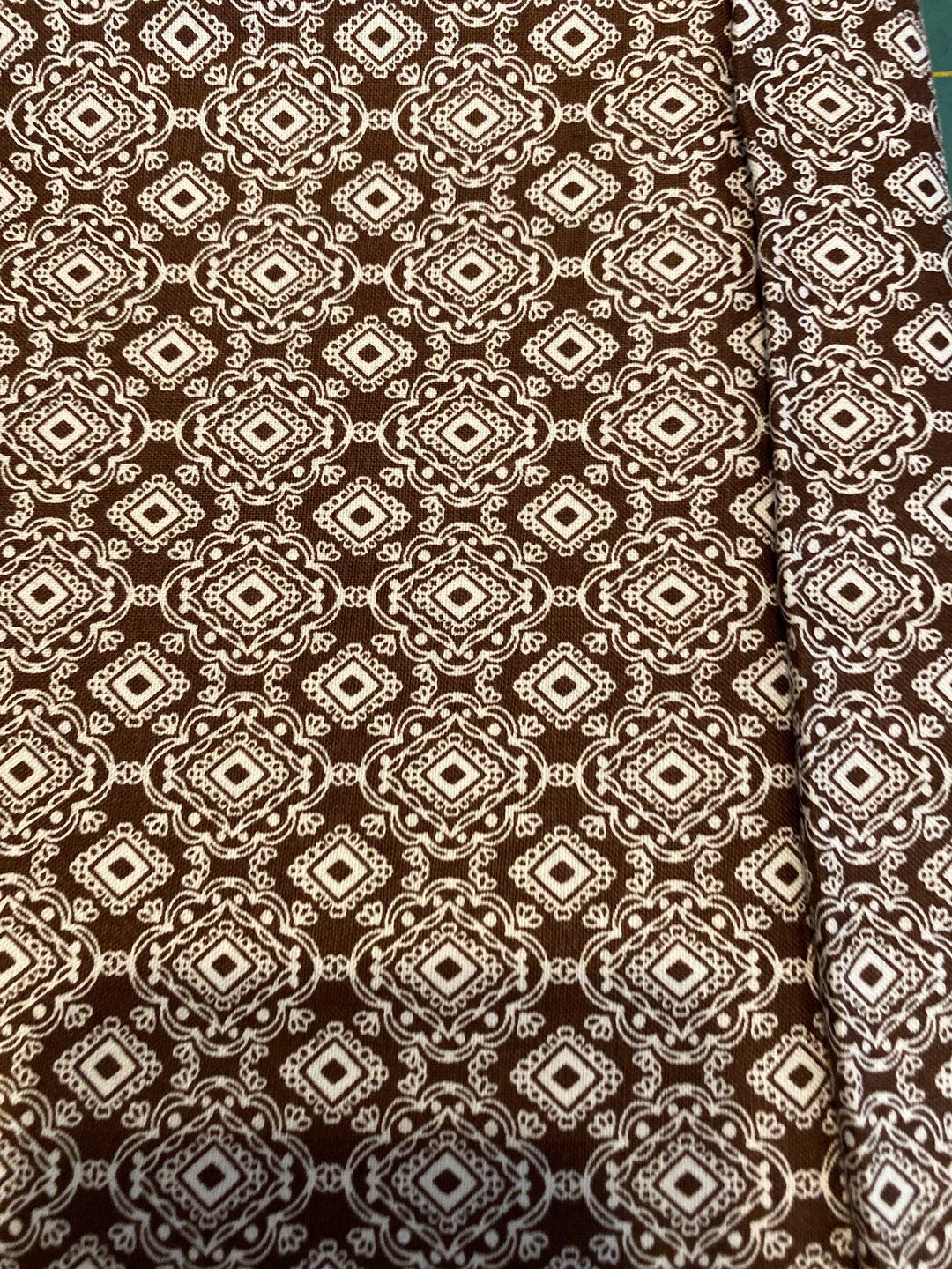 1/2 Yd Brown & White Print by Joanns Cotton Fabric Etsy