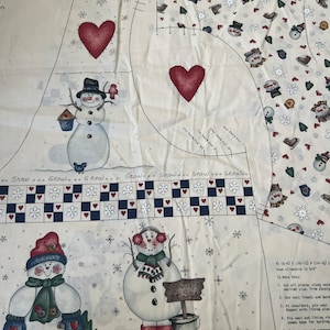 Dianna Marcum XS-L Snow Buddies Uncut Vest Teacher Winter Sewing Fabric Panel