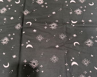 2/3 yd Halloween Moon Print by Joann’s Cotton Fabric