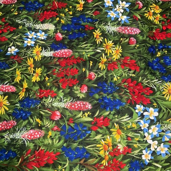 Moda Texas Wildflower Fabric Etsy