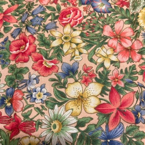 Fat Quarter Metallic Floral Print Cotton Fabric