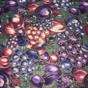 1/2 Yd Vintage Hoffman “ Canterbury Manor ” Fruit Floral Cotton Fabric