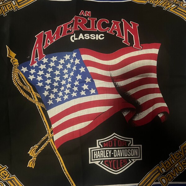 Harley Davidson Fabric Panel Etsy