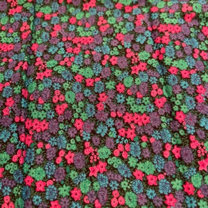1/2 yd Vintage Vibrant Floral Print Calico Baumwollstoff