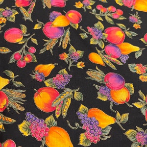1/2 yd Vintage Metallic Fruit Print cotton fabric by Robert Kaufman