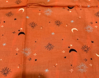 1/2 yd Halloween Moon Print by Joann’s Cotton Fabric