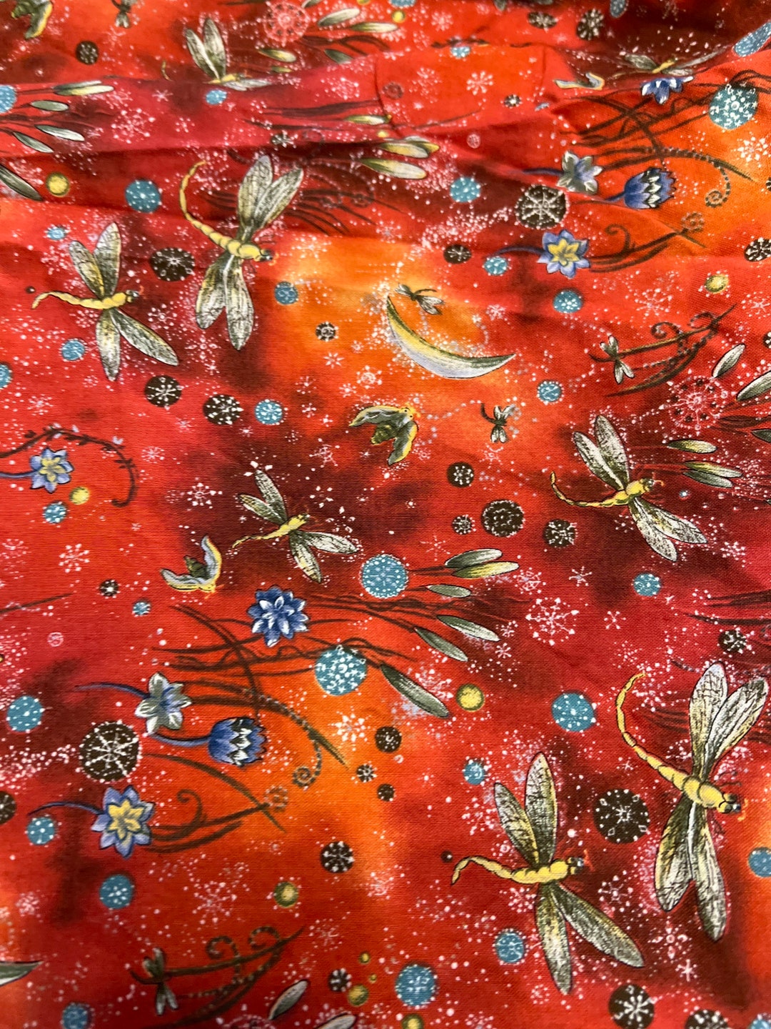 1/2 Yd Vintage Firefly Print Fabric by Erlanger Group Cotton Fabric - Etsy