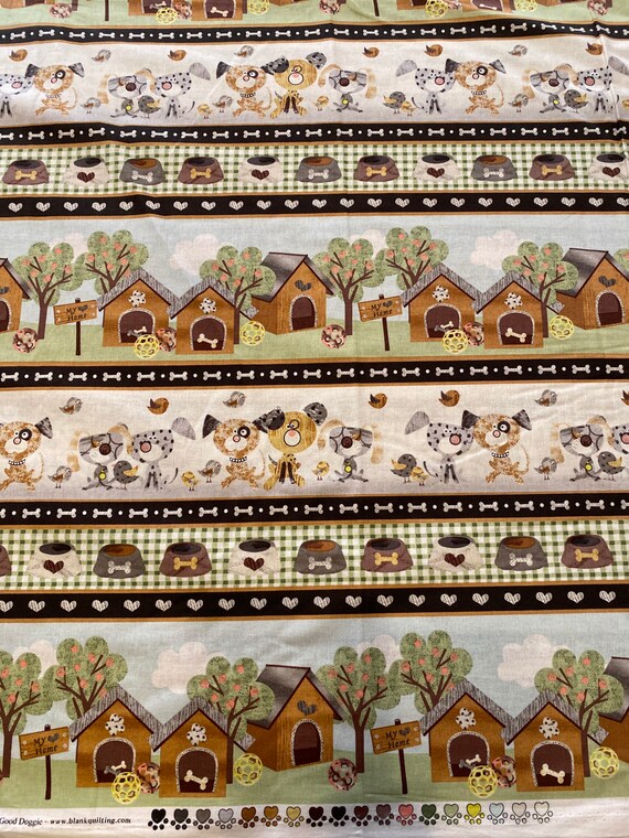 1/2 Yd Dog Print Cotton Fabric by Blank Quilting Corp Etsy