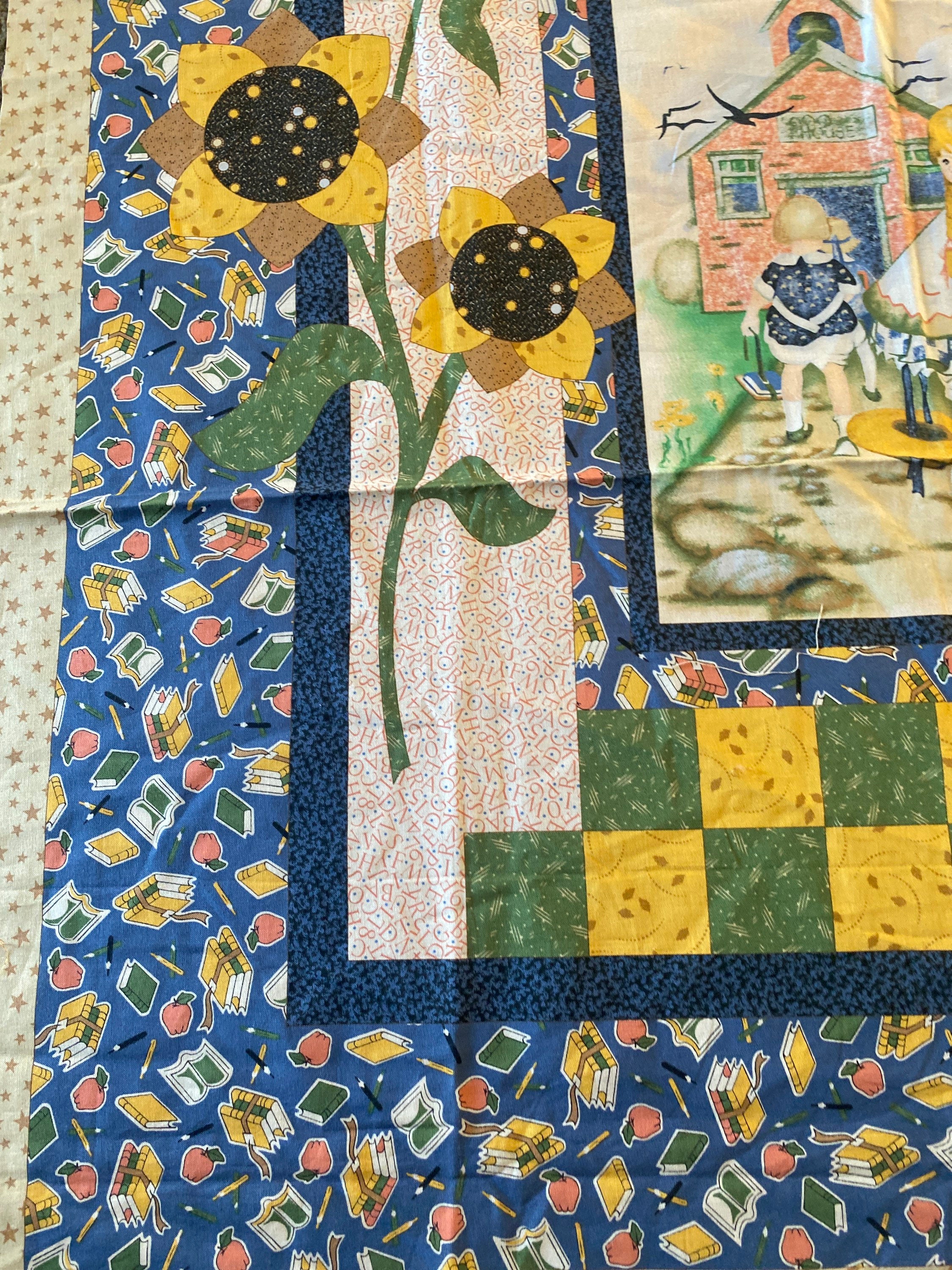 Cover Story Thimbleberries Fabric Panel 2008 RJR School Etsy