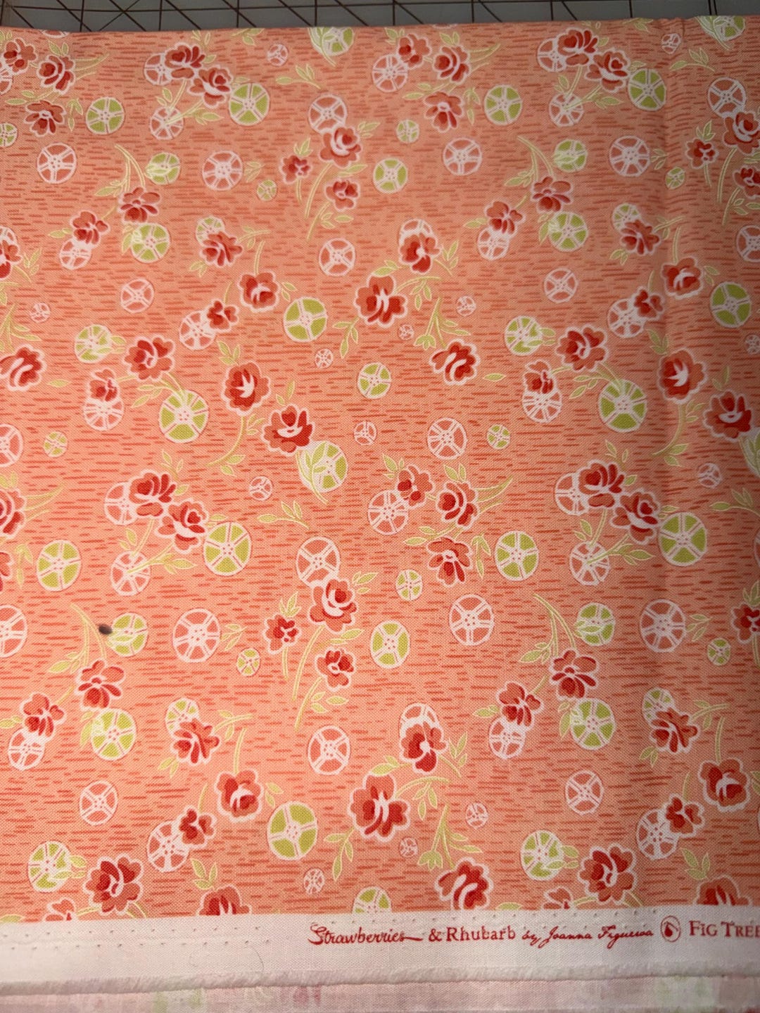 1/2 Yd “strawberries & Rhubarb ” by Joanna Figueroa Fig Tree for Moda ...