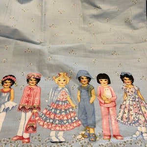 1/2 Yd VINTAGE “Patty’s Paper Dolls” Cotton Fabric for Fabric Traditions