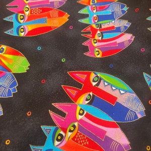 FAT QUARTER Laurel Burch “Jungle Songs”  Cotton Quilt Fabric