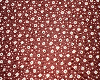 1/2 yd Vintage Small Flowers Calico di Cranston Print Works Cotton Fabric
