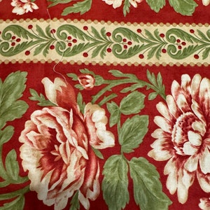 1/2 Yd „Maison De Noel” kwiatowy nadruk od 3 Sisters dla Moda Cotton Fabric