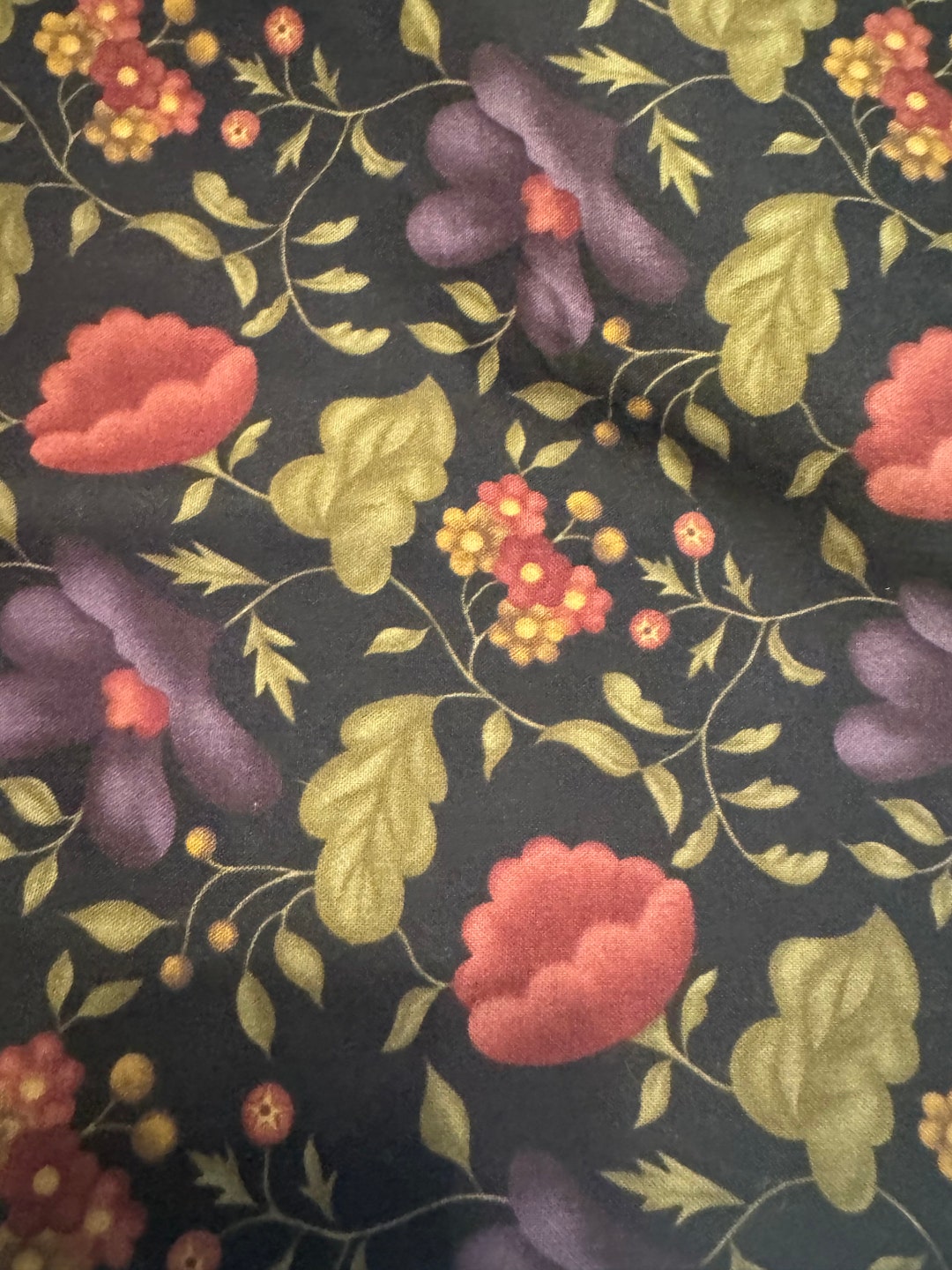 17” “happy Hollow” Floral Print by Sandy Gervais for Moda Cotton Fabric ...