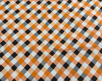 17” Halloween Checkered Plaid Print by Joann’s Cotton Fabric