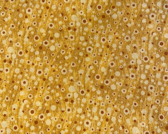 1/2 yd Vintage Golden Yellow Tonal Blender Cotton Fabric