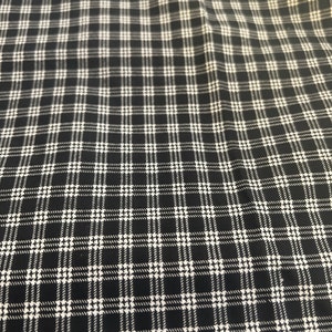 1/2 Yd Vintage Small Black & White Checkered Fabric by Fabric Traditions