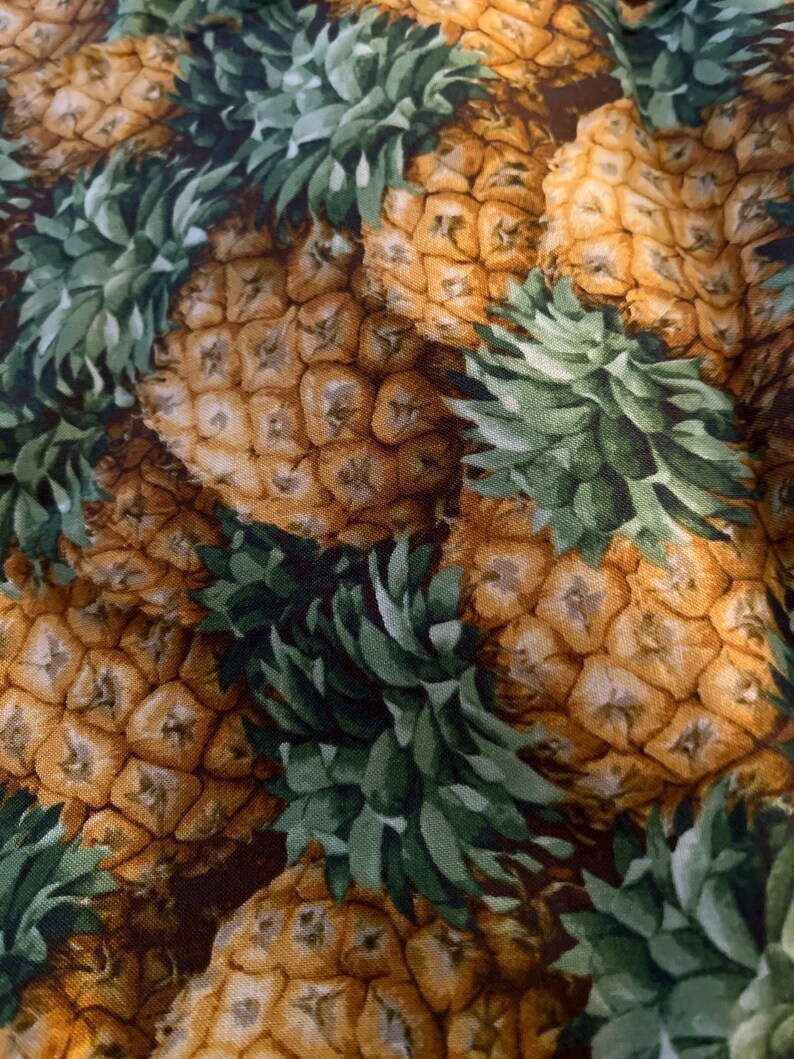 18” Kyle’s Marketplace” Pineapple Print Cotton Fabric for RJR Fabrics ...