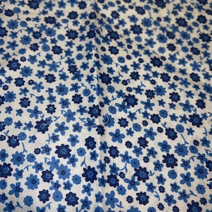 1/2 yd Vintage Small Floral Calico Print Baumwollmischgewebe