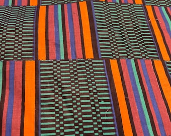 1/2 yd Vintage Afrikanischer Patch Square Print Baumwollstoff