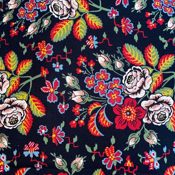 1/2 Yd  Vintage Floral by Fabric Traditions for Vera Bradley Designs Cotton Fabric