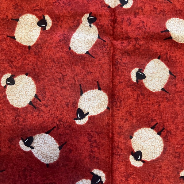 1/2 Yd Saltbox Farm Sheep Print By Deb Strain for Moda Cotton Fabric