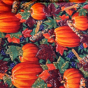 1/2 yd Vintage Herbst Kürbis Ernte Print Baumwollstoff von Robert Kaufman