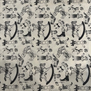 1/2 Yd Michael Miller “Time to Play” Retro  Kids Cotton Fabric