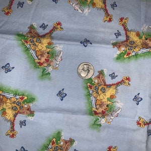 1/2 yd Vintage Little Suzys Zoo Print Cotton Fabric