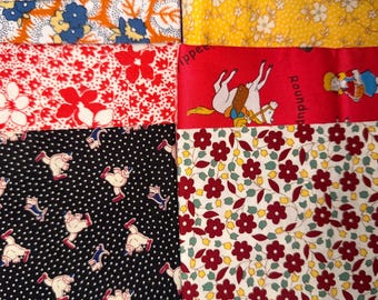 Small Fat Quarter 30’s Reproduction Print Cotton Fabric