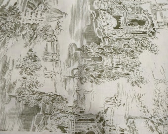 1/2 yd “Asian Impressions ” Toile Print by Henry Glass & Co  Cotton Fabric