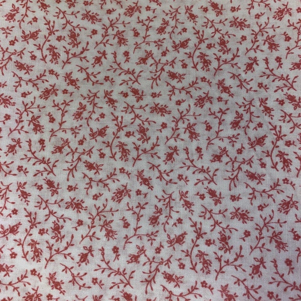 1/2 yd Vintage Small Floral Calico Print Cotton Fabric
