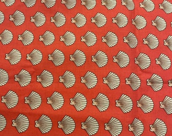 1/2 Yd Michael Miller “Paradise Cove ” Shell Dot Print Cotton Fabric