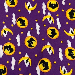 1/2 yd Vintage Halloween Print Cotton fabric by Oakhurst