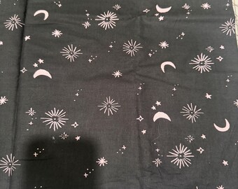 1/2 yd Halloween Moon Print by Joann’s Cotton Fabric