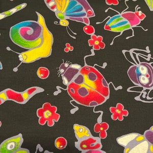 1/2 Yd Vintage 1996 Alexander Henry “Ug! Bugs” insect Print  Cotton Fabric