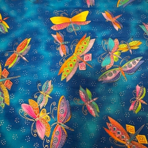 16” Laurel Burch “Flying Colors II ” Cotton Quilt Fabric