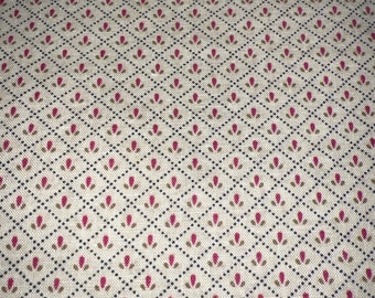 1/2 yd Vintage Small Calico Print di Joan Kessler per Concord Cotton Fabric