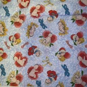 1/2 Yard Indygo Junctions Vintage Workshop "Flower Babies" Retro Kids för Moda bomullstyg