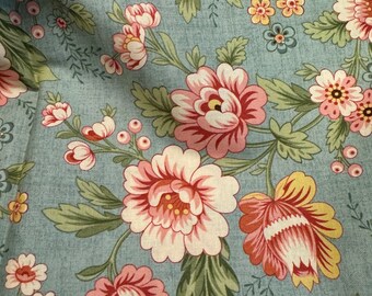 1/2  Yd “ Dahlia ” 1800’s Reproduction Print by Edyta Silar for Laundry Basket Quilts for Andover Cotton Fabric