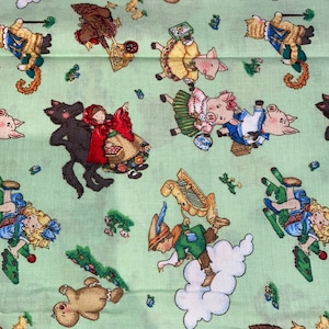 FAT QUARTER Mary Engelbreit Fabric Nursery Rhymes Cotton Quilt Fabric H