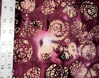 1/2 Yd Multicolored Batik Cotton Fabric