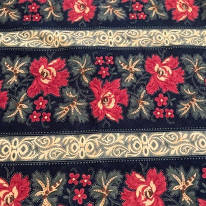 1/2 Yd Vine Creek Floral Stripe by Kansas Troubles for Moda Cotton Fabric