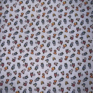 FAT QUARTER Mary Engelbreit Tiny Flowers on Blue Cotton Quilt Fabric