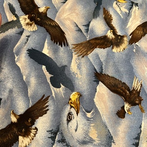 1/2 yd “Naturescapes” Eagle Print Cotton Fabric for P & B Textiles