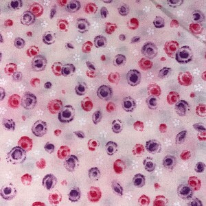 1/2 yd Vintage 2003 Pink & Purple Spot  Print Fabric by Classic Cottons