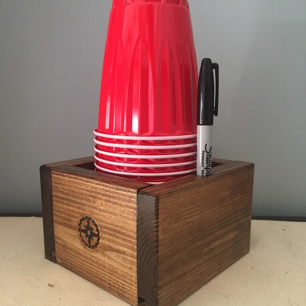 Wood Solo Cup Holder Etsy
