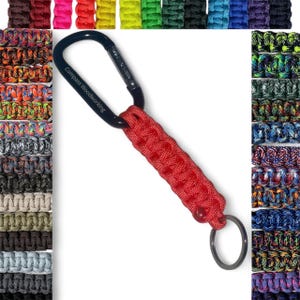 Handcrafted Paracord Keychain with Carabiner