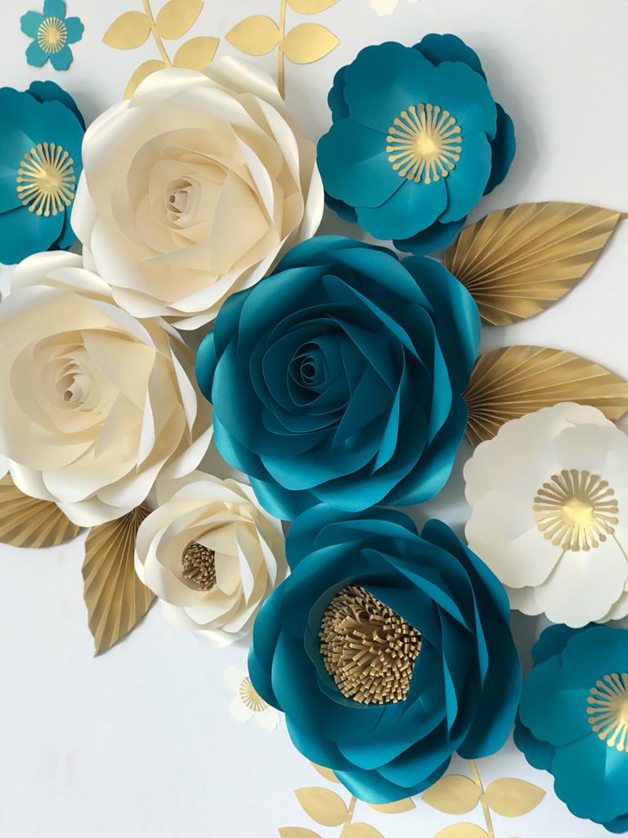 Papel Flores Set 'Venus' Decoración de pared Vivero | Etsy